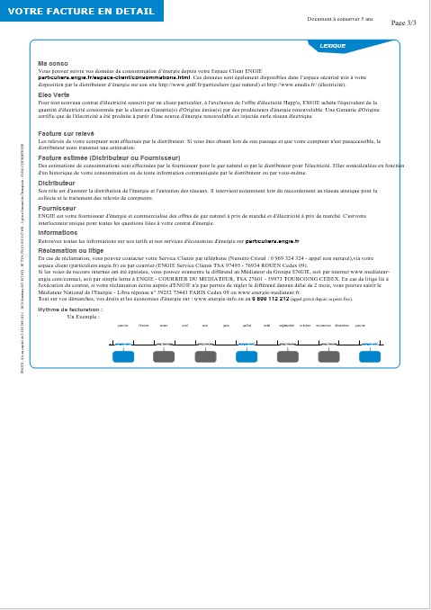 UNITED KINGDOM ENGIE business utility bill Word and PDF template 3 PSD template